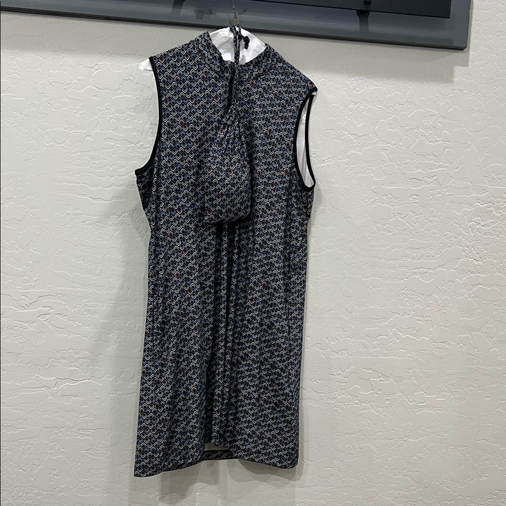 Greg Norman Sleeveless Navy/White Printed Golf/Leisure Dress w/Shorties
